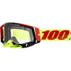 Lunettes de Motocross Racecraft 2 à Lentille Claire Rouge/Jaune