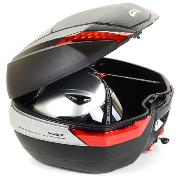 Valise de Moto V47 Monokey, Ouvert