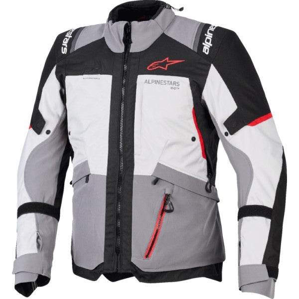Manteau de Moto Andes V4 Drystar Gris/Noir, de face