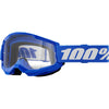 Lunettes de Motocross Strata 2 Lentille Clair Bleu