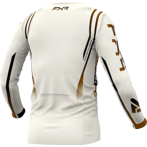 Chandail de Motocross Vapor FXR Blanc/Or côté arrière