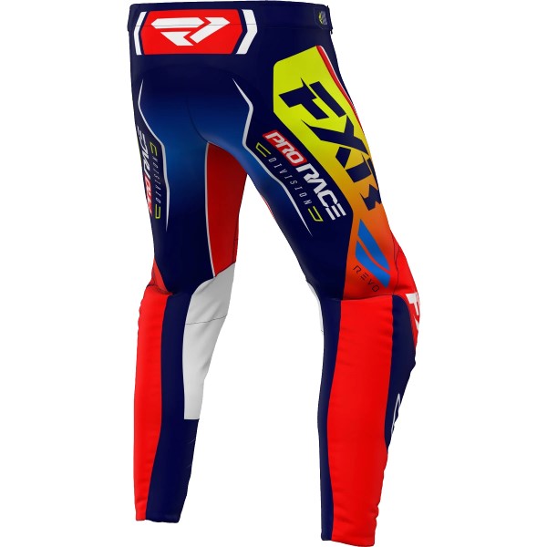 Pantalon de Motocross Revo Alpha Bleu/Rouge de dos