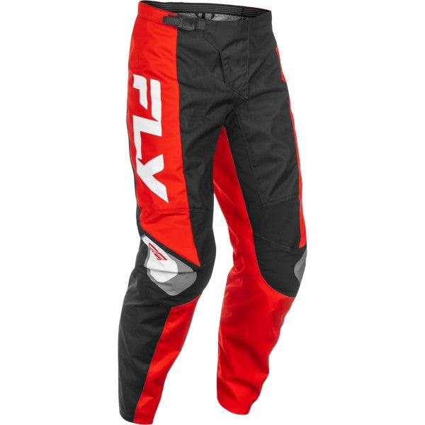 Pantalon de Motocross F-16 Noir/Rouge de face