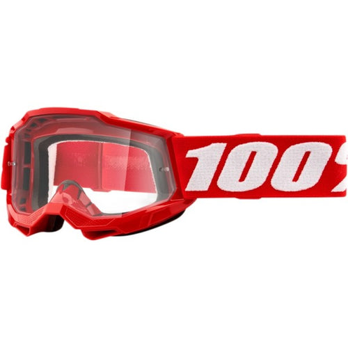 Lunettes de Motocross Accuri 2 à Lentille Claire Junior 100% Rouge