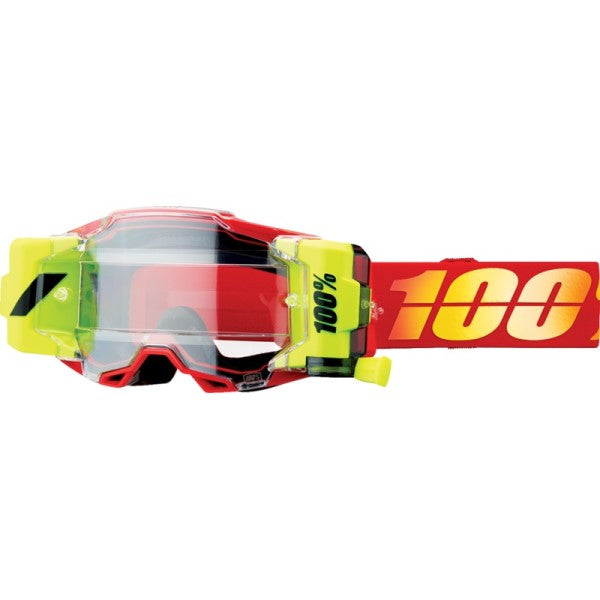 Lunettes de Motocross Armega Forecast Roll-Off 100% Rouge