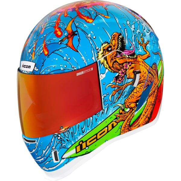 Casque de Moto Intégral Airform Dino Fury Multicolor, côté gauche