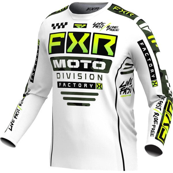 Chandail de Motocross Podium Gladiator Blanc/Vert