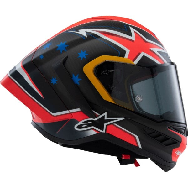 Casque de Motocross Supertech R-10 Miller Rouge/Noir de gauche