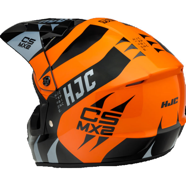 Casque de Motocross CS-MX2 Crox Noir/Orange, Arrière