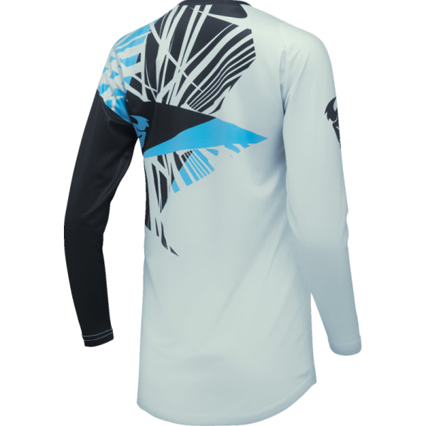 Chandail de Motocross Sector Split Femme Thor bleu et noir, de dos