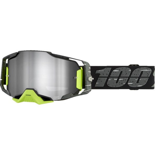 Lunettes de Motocross Armega à Lentille Miroir Noir/Vert