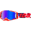 Lunettes de Motocross Armega Hiper Lentilles Miroir 100% rouge et noir