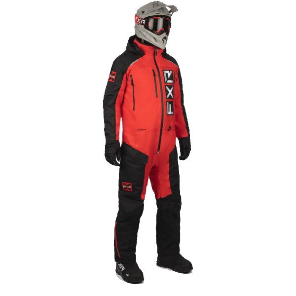 Ensemble de Motoneige Recruit Lite noir rouge, de face