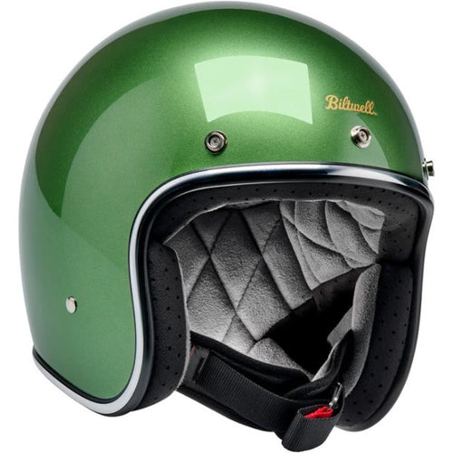 Casque Ouvert de Moto Bonanza Vert incliné de gauche
