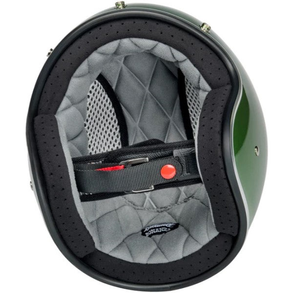 Casque Ouvert de Moto Bonanza Vert de dessous