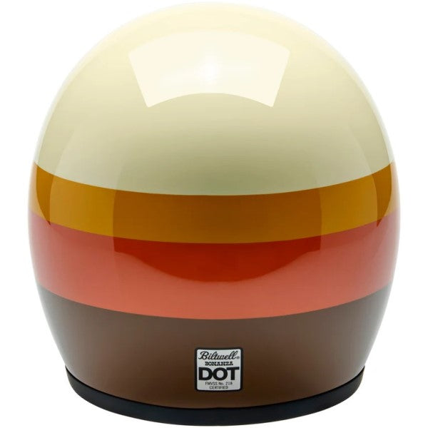 Casque Ouvert de Moto Bonanza Édition Limitée 20ème Brun/Orange de dos