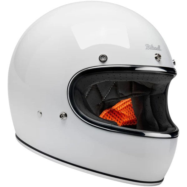 Casque Intégral de Moto Gringo Blanc incliné de gauche