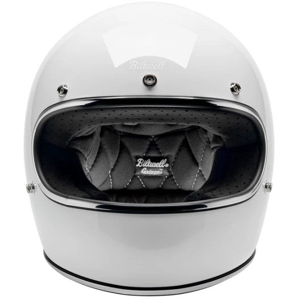 Casque Intégral de Moto Gringo Blanc de face