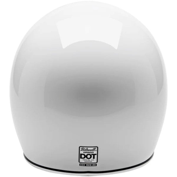 Casque Intégral de Moto Gringo Blanc de dos