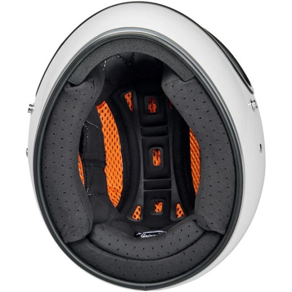 Casque Intégral de Moto Gringo Blanc de dessous