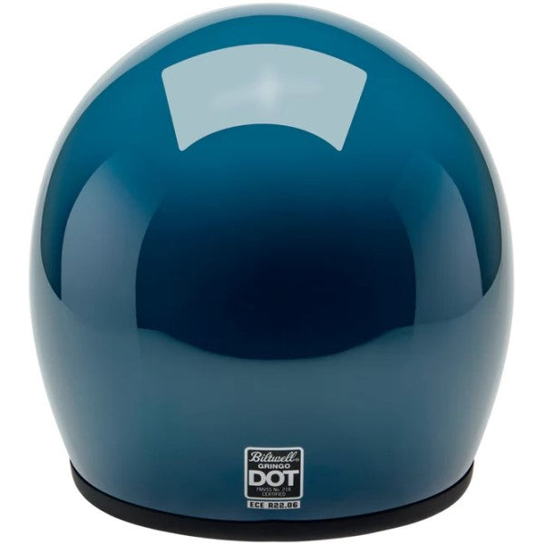 Casque Intégral de Moto Gringo Gris/Bleu de dos