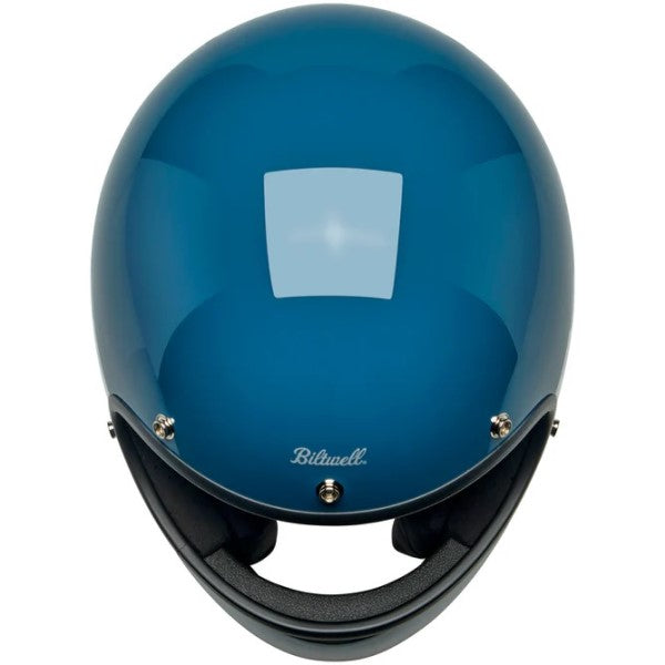 Casque Intégral de Moto Gringo Gris/Bleu de dessus