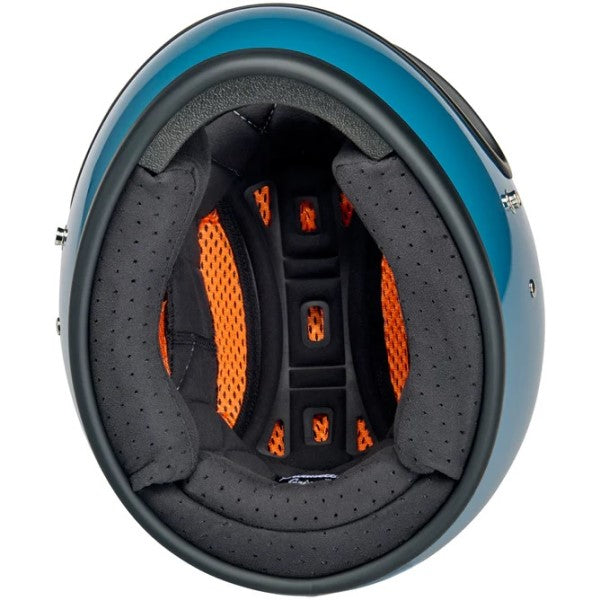 Casque Intégral de Moto Gringo Gris/Bleu de dessous