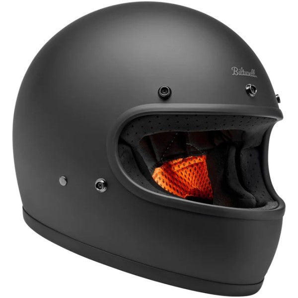 Casque Intégral de Moto Gringo Noir Mat incliné de gauche