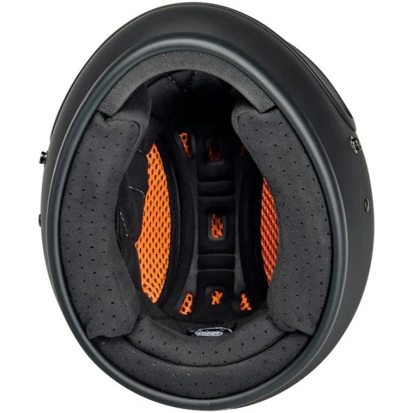 Casque Intégral de Moto Gringo Noir Mat de dessous