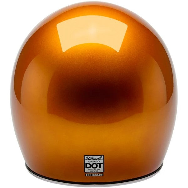 Casque Intégral de Moto Gringo Orange/Jaune de dos