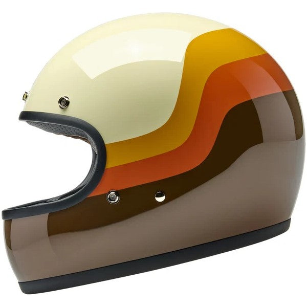 Casque Intégral de Moto Gringo Édition Limitée 20ème Brun/Orange de droite