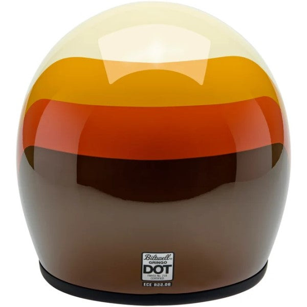 Casque Intégral de Moto Gringo Édition Limitée 20ème Brun/Orange de dos