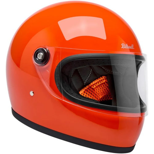 Casque Intégral de Moto Gringo S Orange incliné de gauche