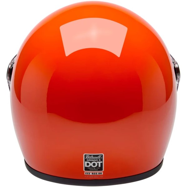 Casque Intégral de Moto Gringo S Orange de dos