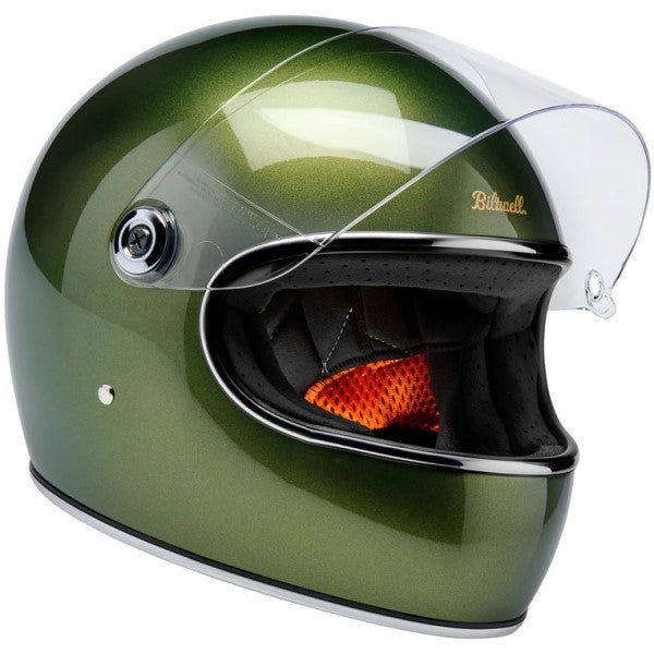 Casque Intégral de Moto Gringo S Vert visière ouverte incliné de gauche