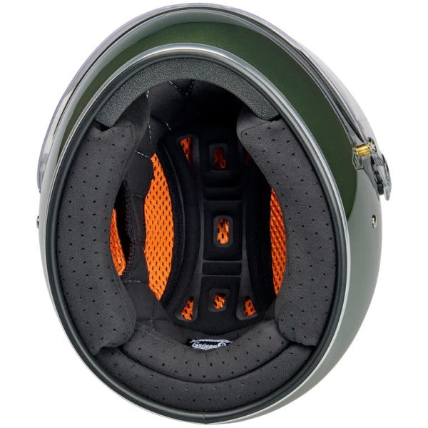 Casque Intégral de Moto Gringo S Vert de dessous