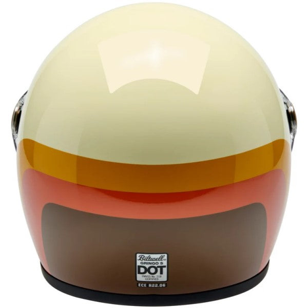Casque Intégral de Moto Gringo S Édition Limitée 20ème Brun/Orange de dos