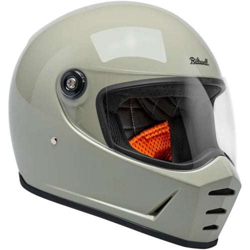 Casque Intégral de Moto Lane Splitter Vert/Blanc incliné de gauche