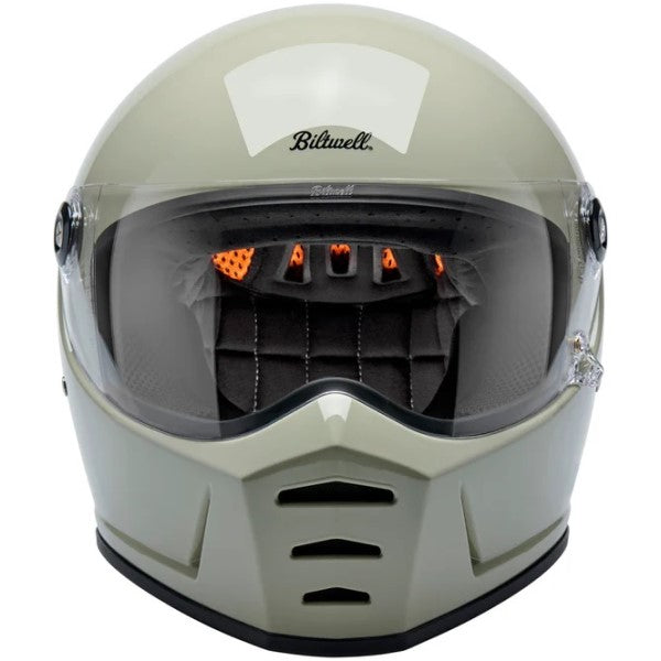 Casque Intégral de Moto Lane Splitter Vert/Blanc de face