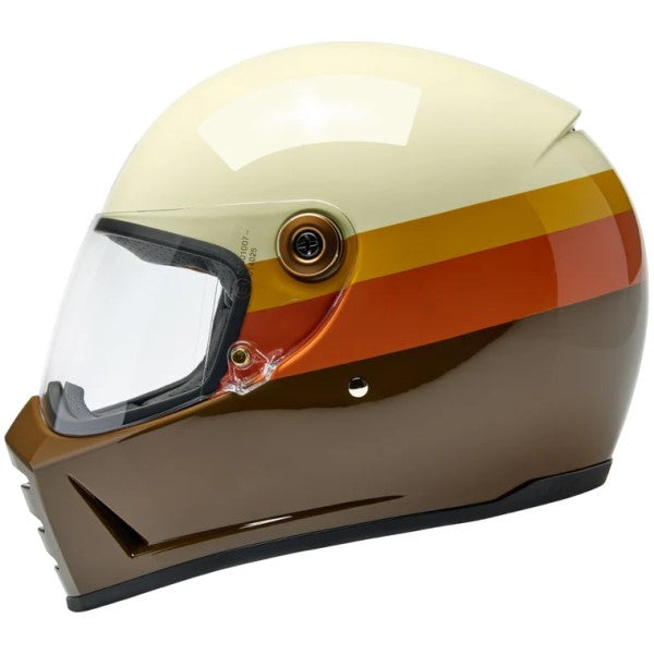 Casque Intégral de Moto Lane Splitter Édition Limitée 20ème Brun/Orange de droite
