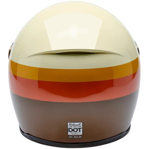 Casque Intégral de Moto Lane Splitter Édition Limitée 20ème Brun/Orange de dos