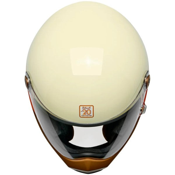 Casque Intégral de Moto Lane Splitter Édition Limitée 20ème Brun/Orange de dessus