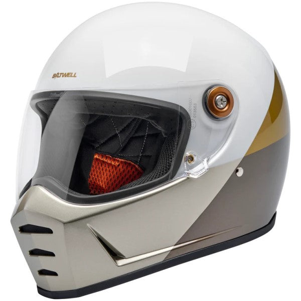 Casque Intégral de Moto Lane Splitter Intersection Noir/Blanc/Jaune incliné de droite