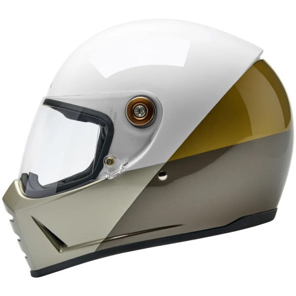 Casque Intégral de Moto Lane Splitter Intersection Noir/Blanc/Jaune de droite