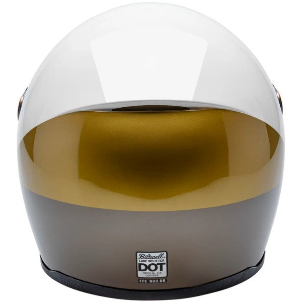 Casque Intégral de Moto Lane Splitter Intersection Noir/Blanc/Jaune de dos