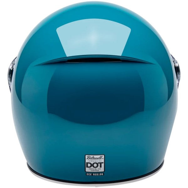Casque Intégral de Moto Gringo SV Turquoise incliné de dos