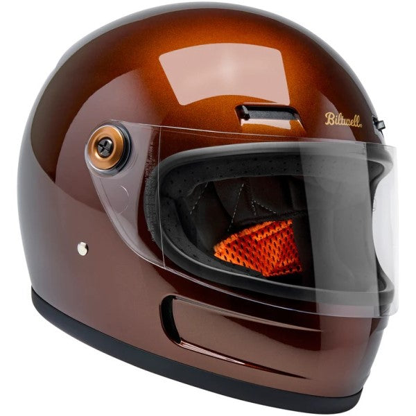 Casque Intégral de Moto Gringo SV Brun Foncé incliné de gauche