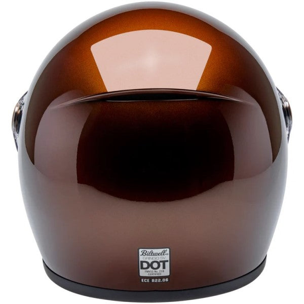 Casque Intégral de Moto Gringo SV Brun Foncé de dos