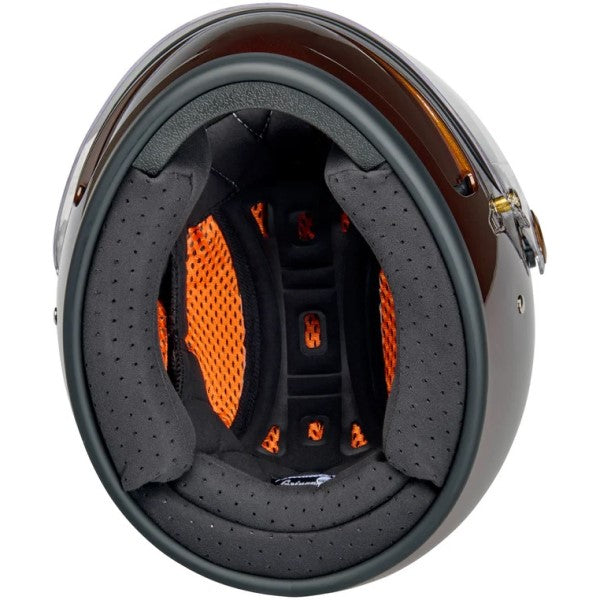 Casque Intégral de Moto Gringo SV Brun Foncé incliné de dessous