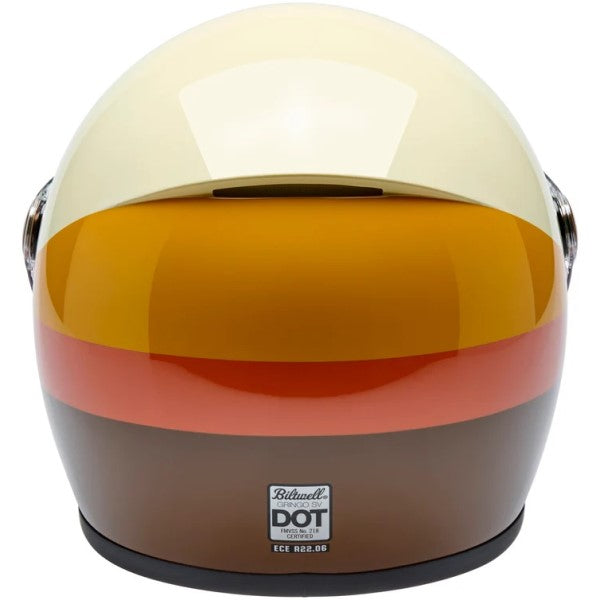 Casque Intégral de Moto Gringo SV Édition Limitée 20ème Brun/Orange de dos